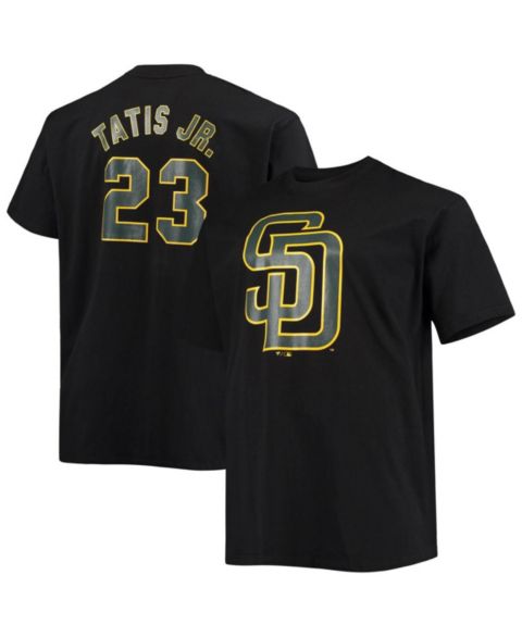 Мужская футболка Fanatics Fernando Tatis Jr. Black San Diego Padres Big and Tall Wordmark Name and Number