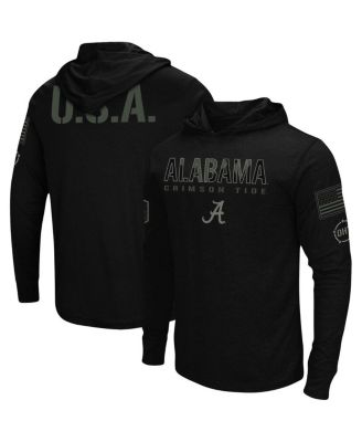 Men's Black Alabama Crimson Tide OHT Military-Inspired Appreciation Hoodie Long Sleeve T-shirt