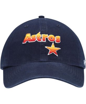 Men's Navy Houston Astros Logo Cooperstown Collection Clean Up Adjustable Hat