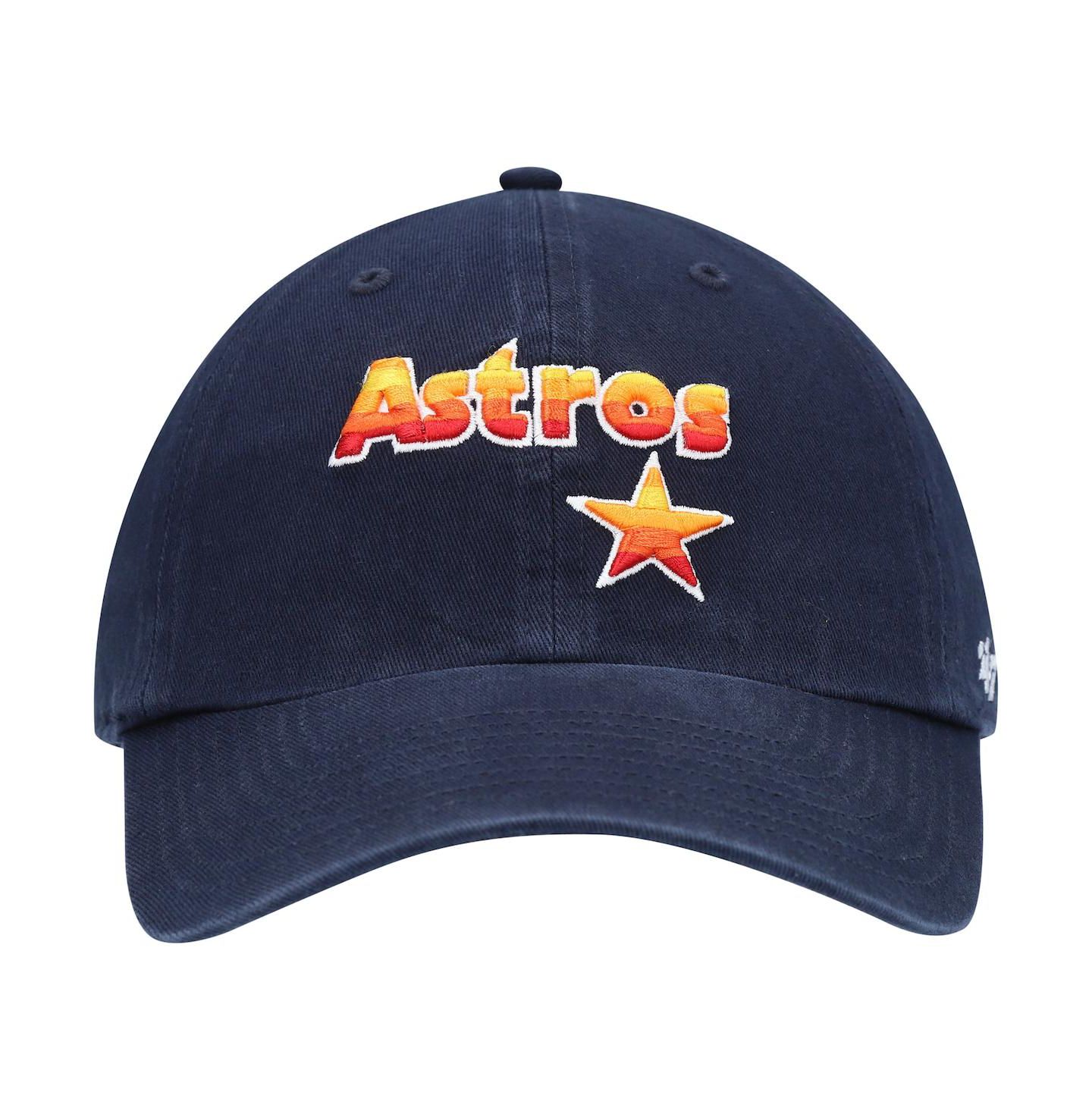 Мужская кепка '47 Brand Navy Houston Astros Logo Cooperstown Collection Clean Up Adjustable Hat — фото 3
