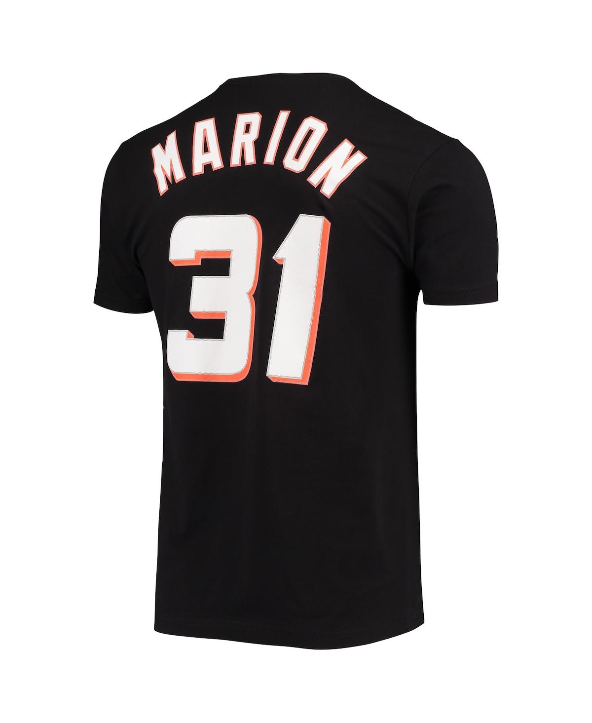 Men's Shawn MarionPhoenix Suns Hardwood Classics Stitch Name and Number T-shirt - Black