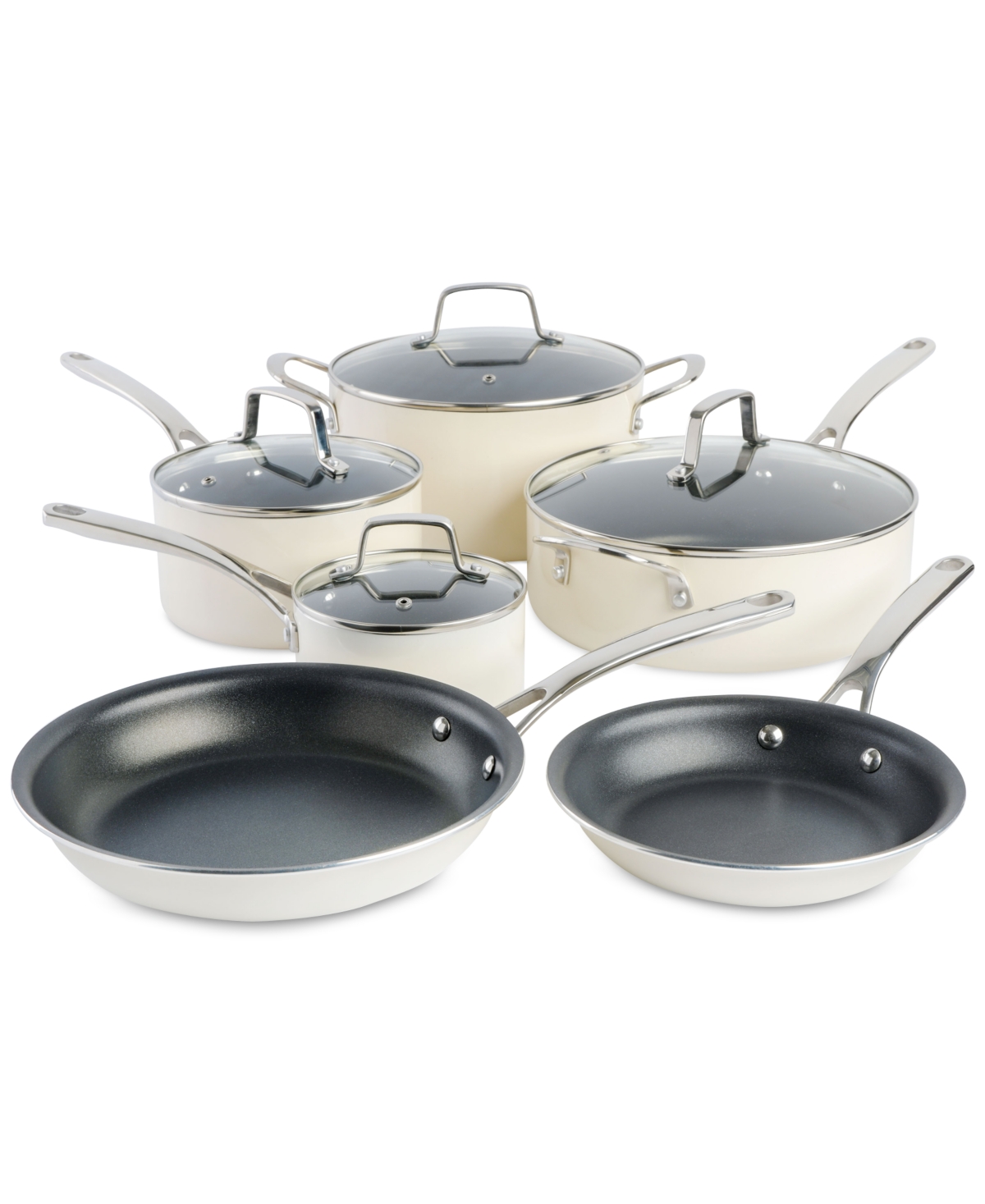 Martha Stewart Collection Lockton 10-Pc. Nonstick Aluminum Cookware Set