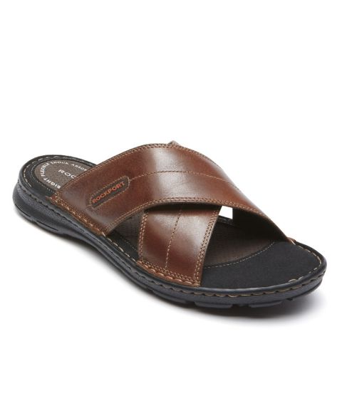 Мужские сандалии Rockport Darwyn Xband, цвет: Коричневый