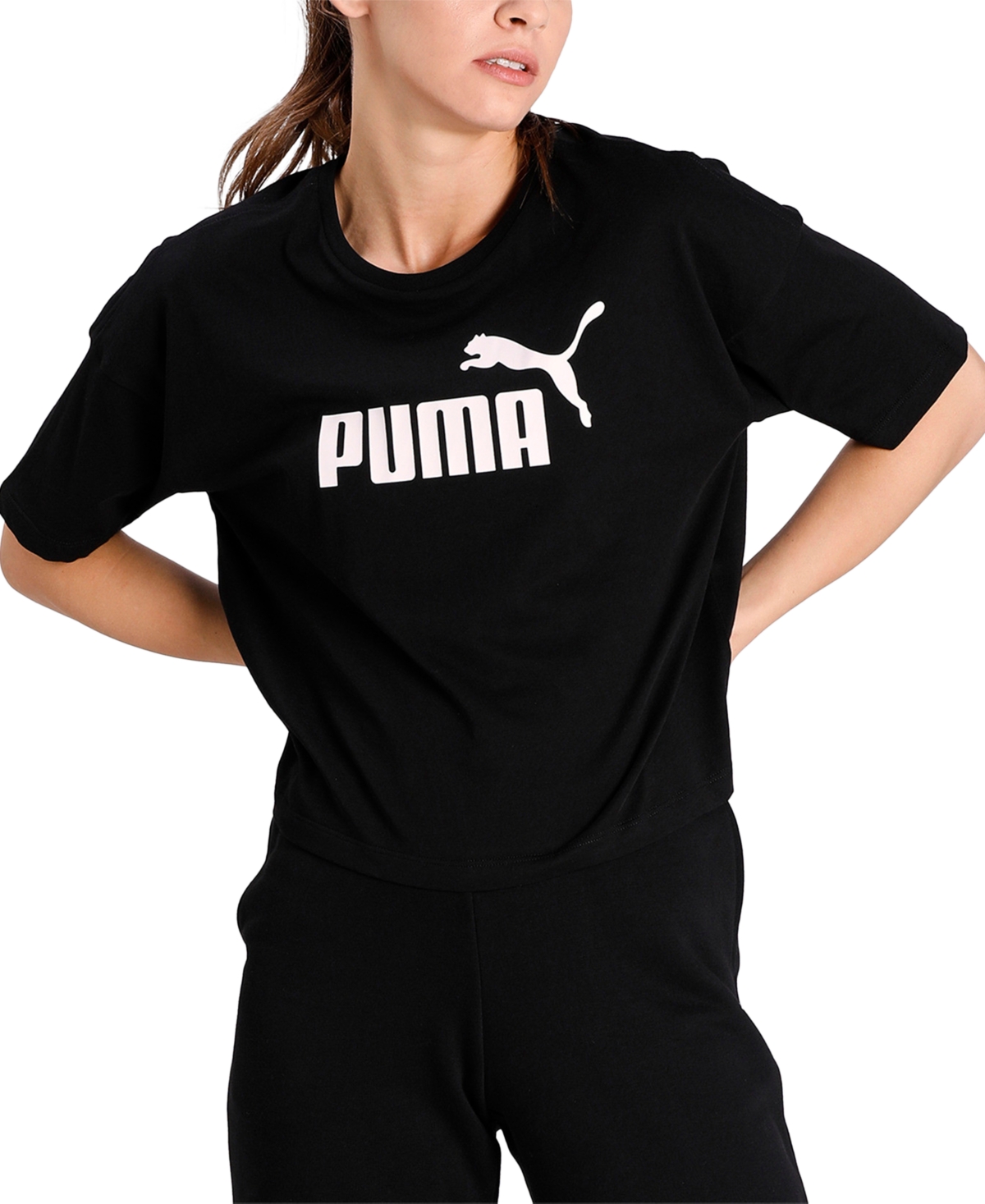 Puma Women's Essential Cropped Logo T-Shirt