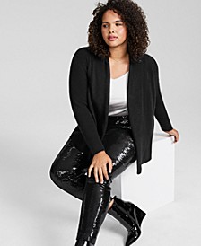 Plus Size 100% Cashmere Cardigan, Created for Macy's