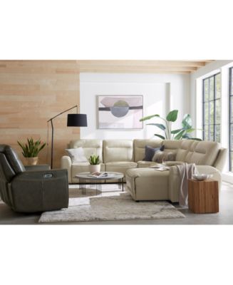 CLOSEOUT! Blairemoore Leather Sectional Collection, Created for Macy's ...