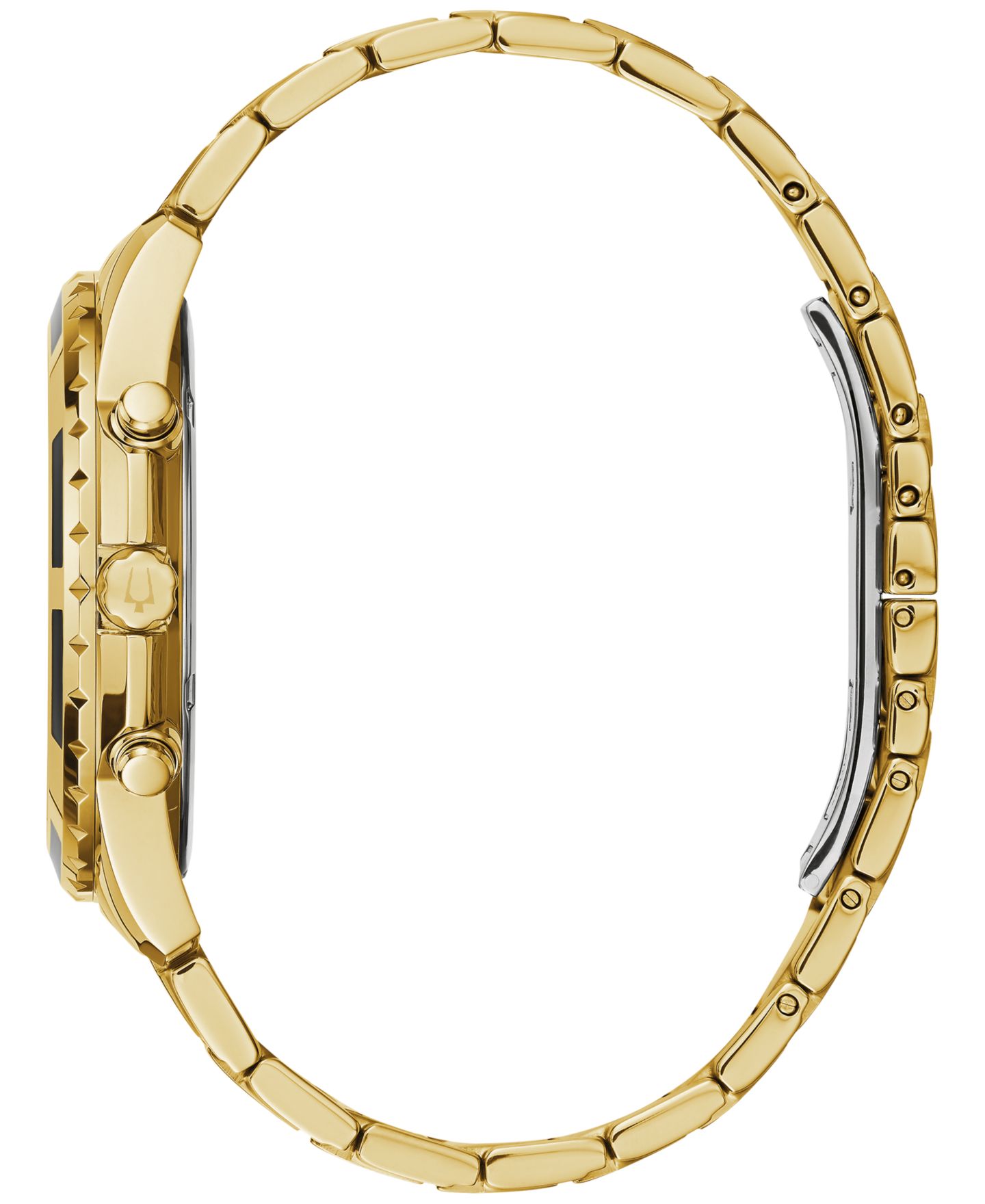 Мужские часы Bulova Chronograph Diamond (1/20 ct. t.w.) Gold-Tone Stainless Steel Bracelet Watch 44mm — фото 2
