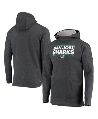 Men s adidas Charcoal San Jose Sharks Squad Climalite Pullover Hoodie Macy s