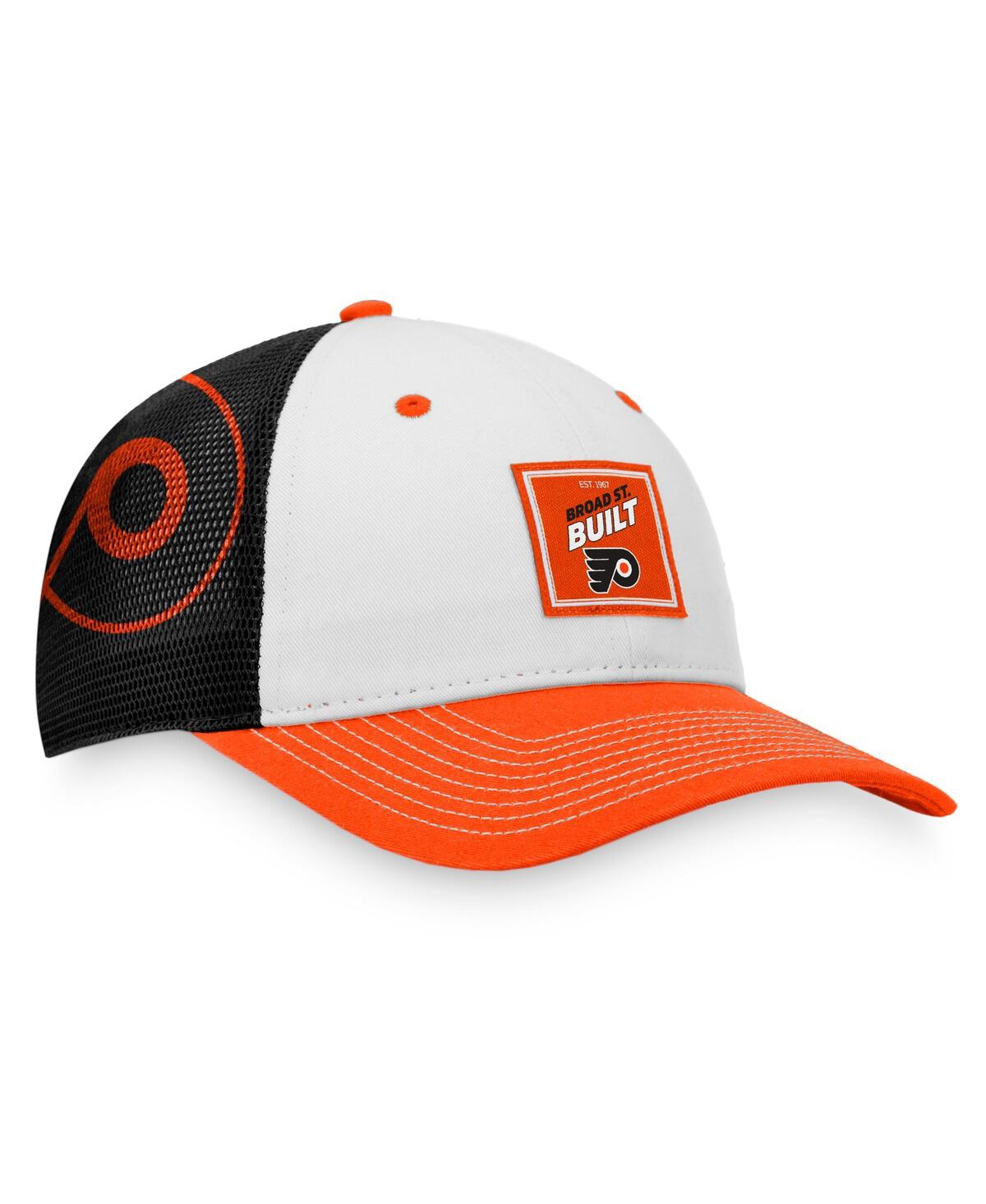 Fanatics Men's  Orange, White Philadelphia Flyers Block Party Snapback Hat In Orange,white