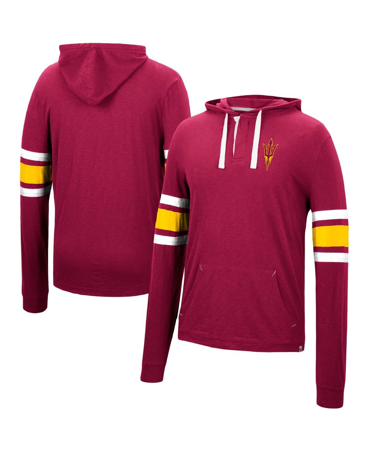 Men's ColosseumArizona State Sun Devils Lebowski Hoodie Long Sleeve T-shirt - Maroon