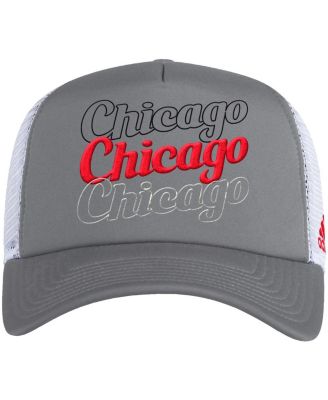 Women's Gray, White Chicago Blackhawks Foam Trucker Snapback Hat