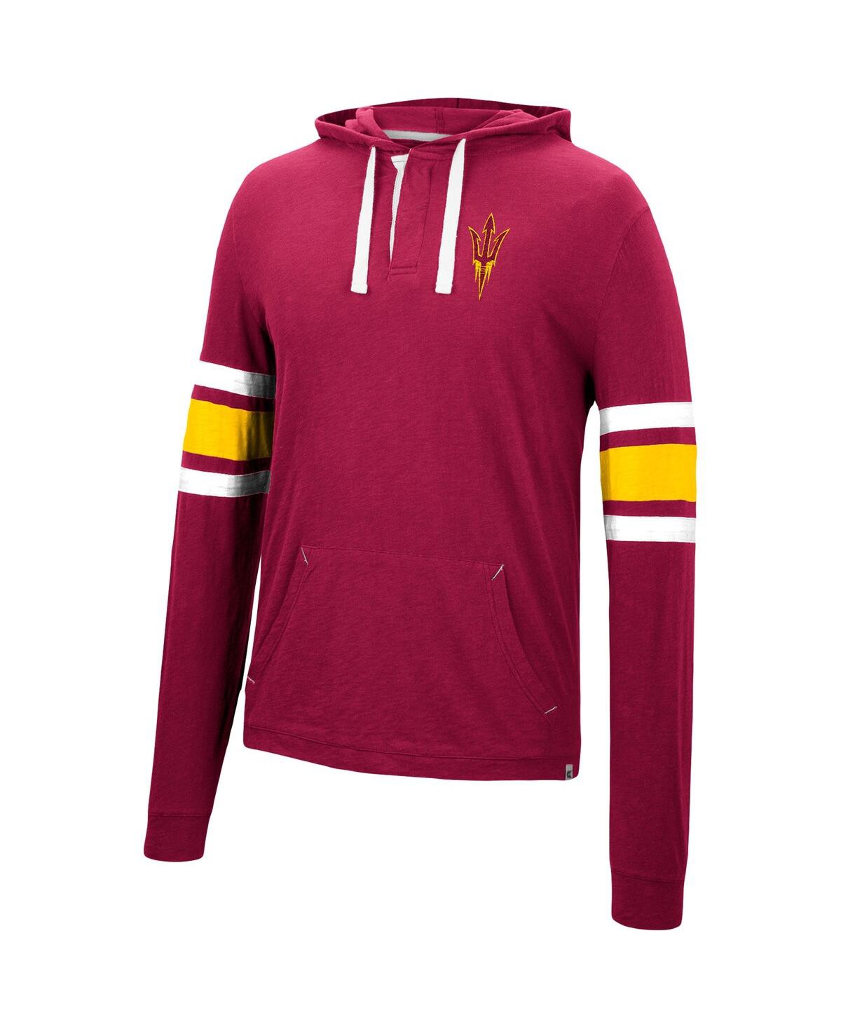 Men's ColosseumArizona State Sun Devils Lebowski Hoodie Long Sleeve T-shirt - Maroon
