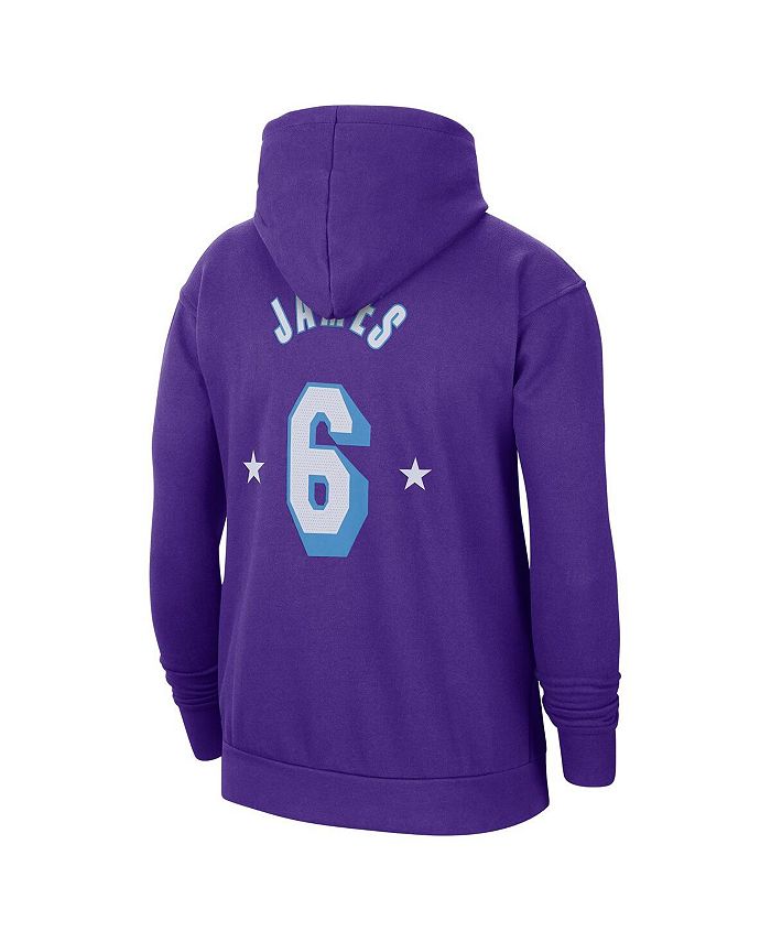 LeBron James Los Angeles Lakers Nike 2021/22 City Edition Name & Number Pullover  Hoodie - Purple
