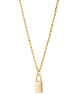 Padlock 18" Pendant Necklace in 10k Gold