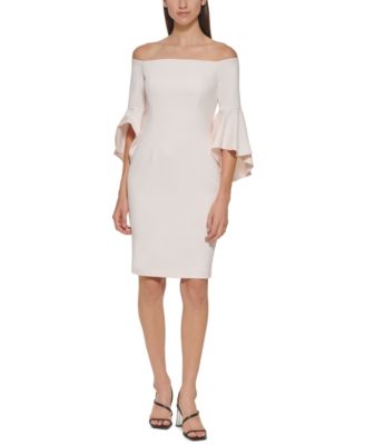 Calvin Klein Off The Shoulder Sheath Dress Macy s