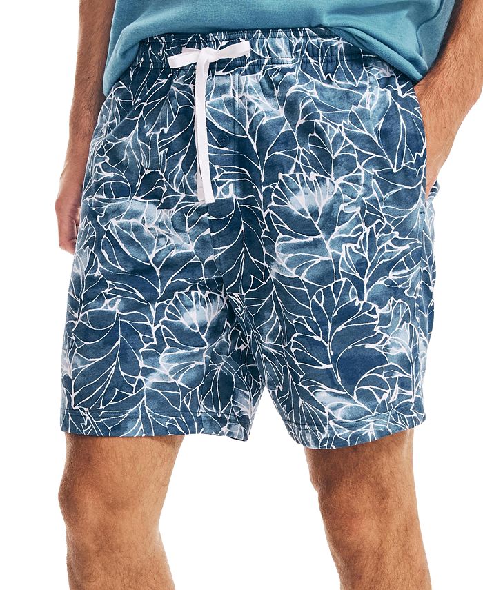 Nautica Men's Classic-Fit Sea Floral-Print Cotton Sleep Shorts - Macy's