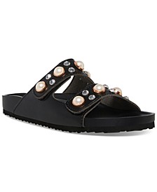 Baby-P Pearl Studded Footbed Sandals