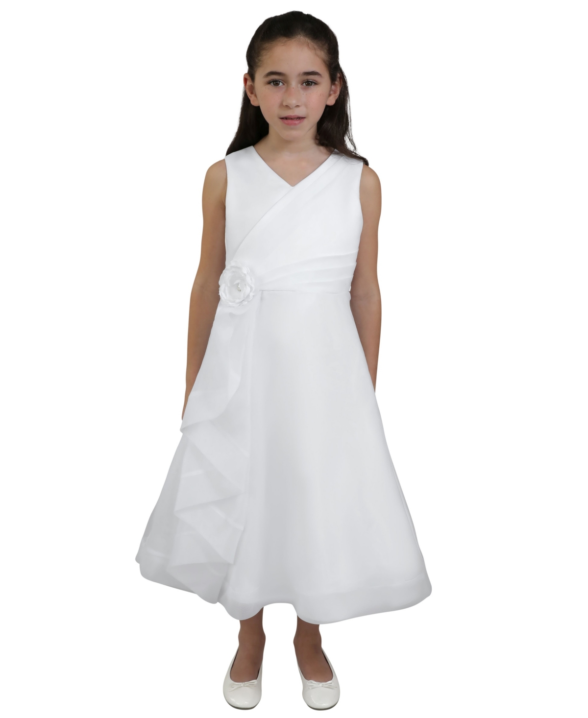 Us Angels Little Girls The Cara Communion Dress In White