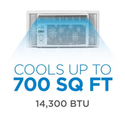 14300 BTU Window Air Conditioner Unit AC BLACK+DECKER with Remote Control Cools Up to 700 Square Feet, White