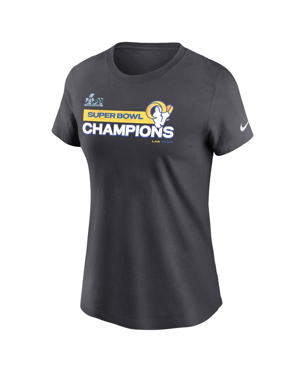 Women's NikeLos Angeles Rams Super Bowl Lvi Champions T-shirt - Anthracite