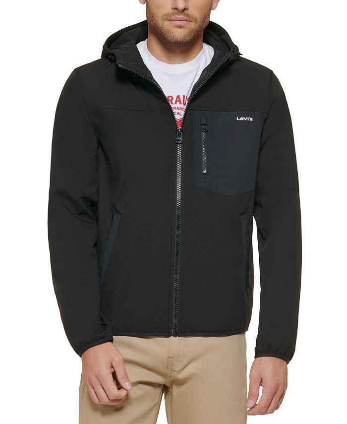 Levi's Men's Water-Resistant Soft Shell Hooded Jacket & Reviews - Coats &  Jackets - Men - Macy's