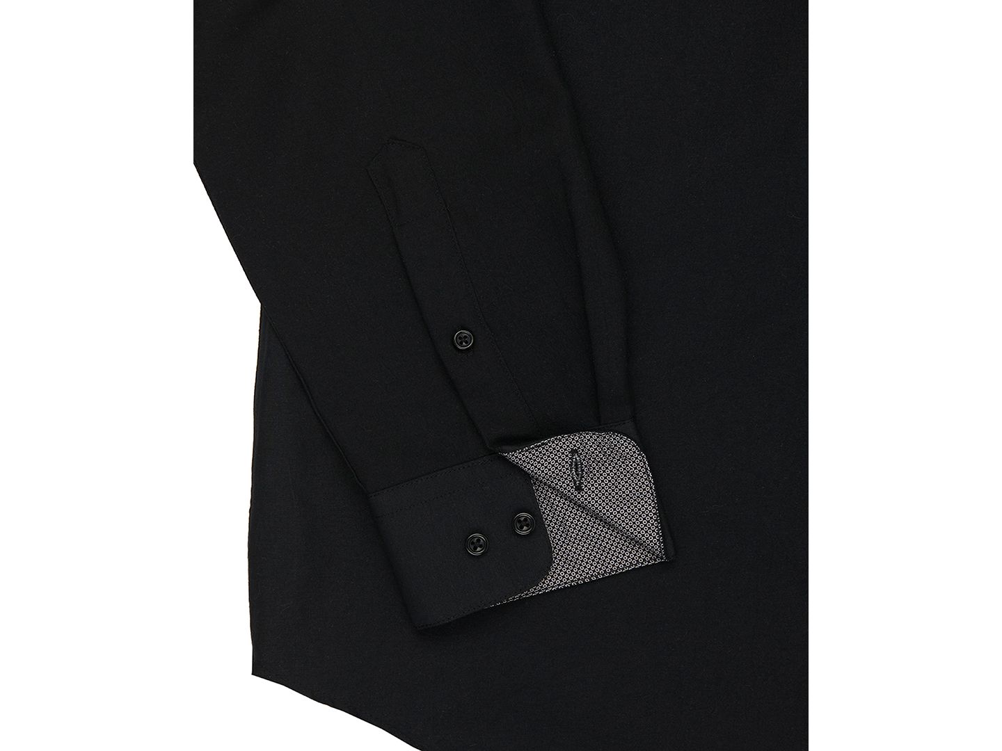 Мужская рубашка Calabrum Regular Fit Solid Wrinkle Free Performance Dress Shirt, цвет: Чёрный — фото 5