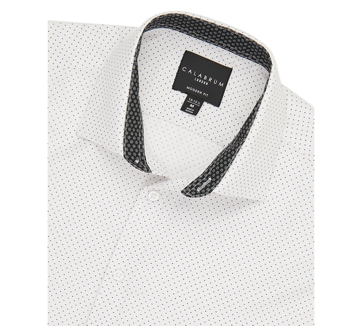 Men's Regular Fit Dot Print Wrinkle Free Performance Dress Shirt - Burgundy