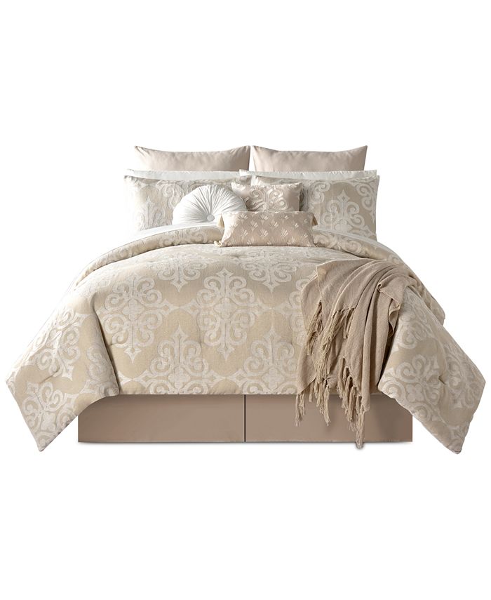 Sunham Caspian White 14Pc. King Comforter Set, Created For Macy's Macy's