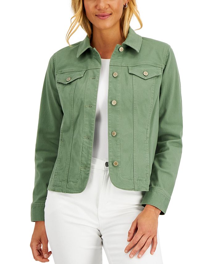 Charter Club Petite Denim Jacket, Created for Macy's & Reviews - Jacket ...