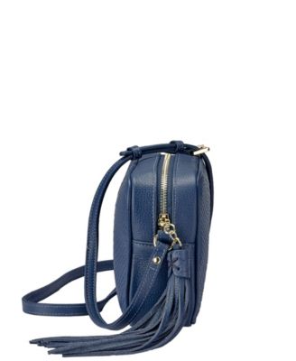 Madison Python-Embossed Leather Crossbody Bag