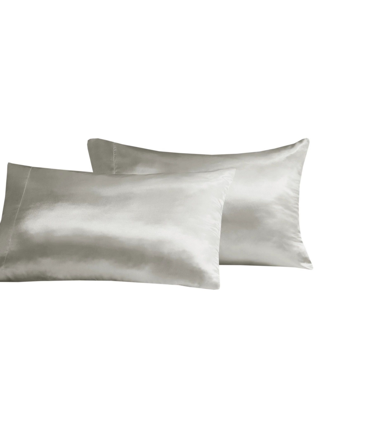 Madison Park Essentials Satin Pillowcase Pair, Standard In Light Gray