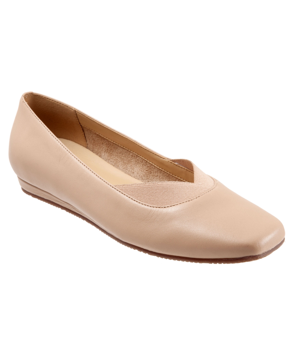 Softwalk Wide Width Viana Ballet Flat In Nude