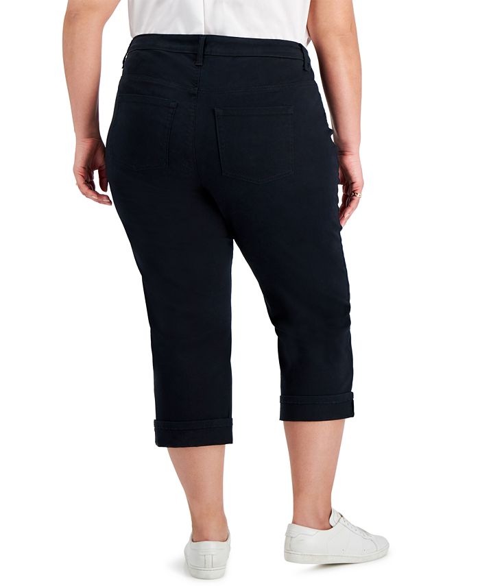 Style & Co Plus Size Curvy Cuffed Capri Jeans, Created for Macy's Macy's