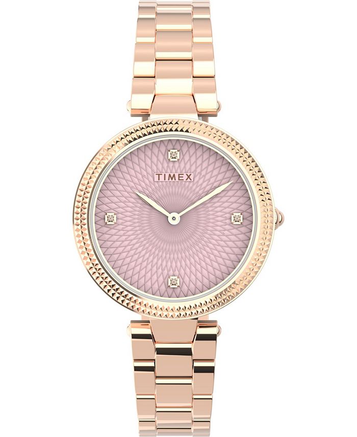 Timex Women s City Rose Gold Tone Low Lead Brass Bracelet Watch