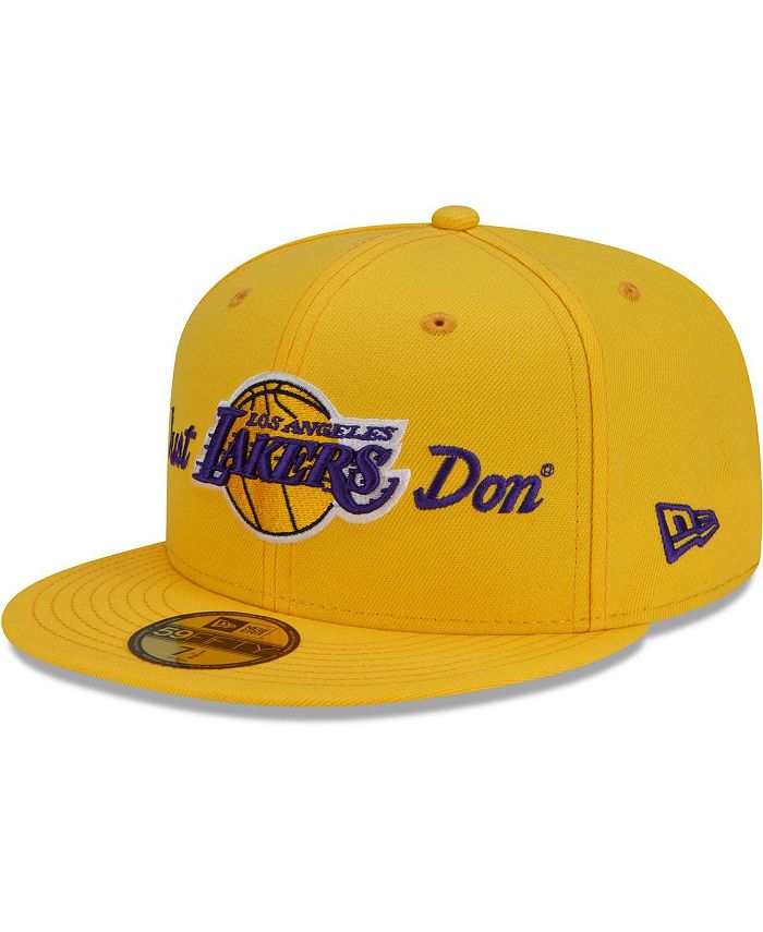 New Era Men's New Era Black Los Angeles Lakers Team Logo Low Profile  59FIFTY Fitted Hat