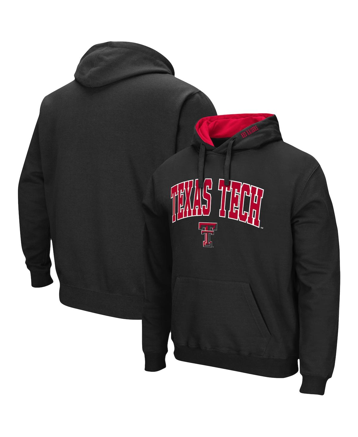 COLOSSEUM MEN'S COLOSSEUM BLACK TEXAS TECH RED RAIDERS ARCH AND LOGO 3.0 PULLOVER HOODIE