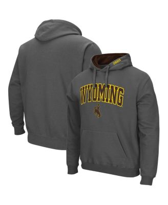 Men's Charcoal Wyoming Cowboys Arch and Logo Pullover Hoodie