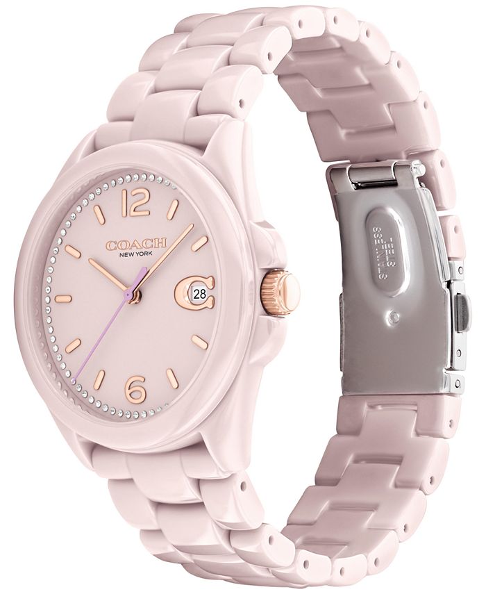 COACH Women's Greyson Blush Ceramic Bracelet Watch 36mm Macy's