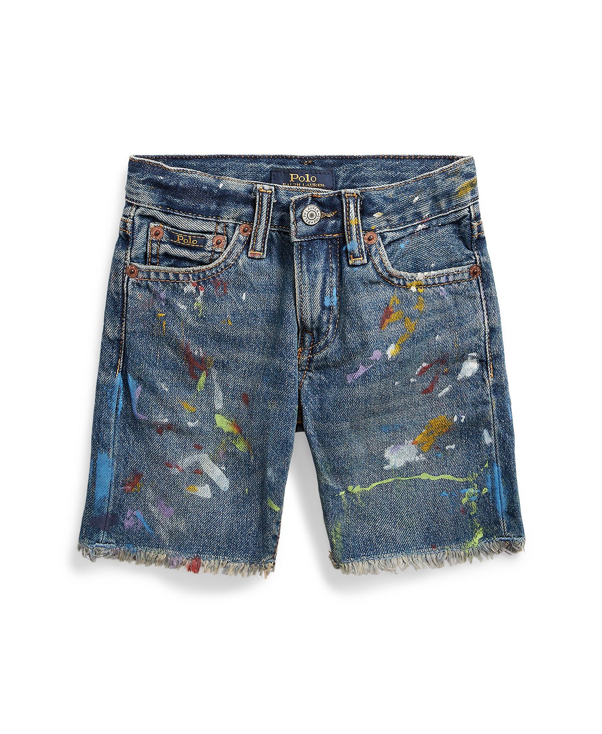 Toddler Boys Paint-Splatter Sullivan Slim Denim Shorts