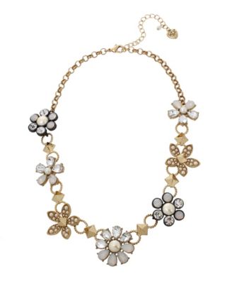 betsey johnson flower necklace