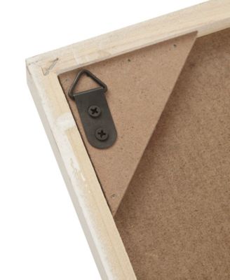 Laurel Branches Carved Wood Panel Wall Decor