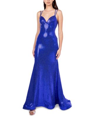 B Darlin Juniors' Sweetheart-Neck Lace-Up-Back Gown, Created For Macy's ...