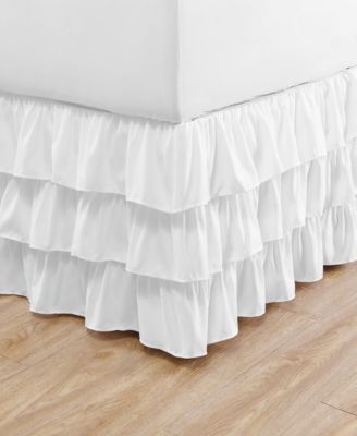 Solid Microfiber Ruffled Bedskirt, Full