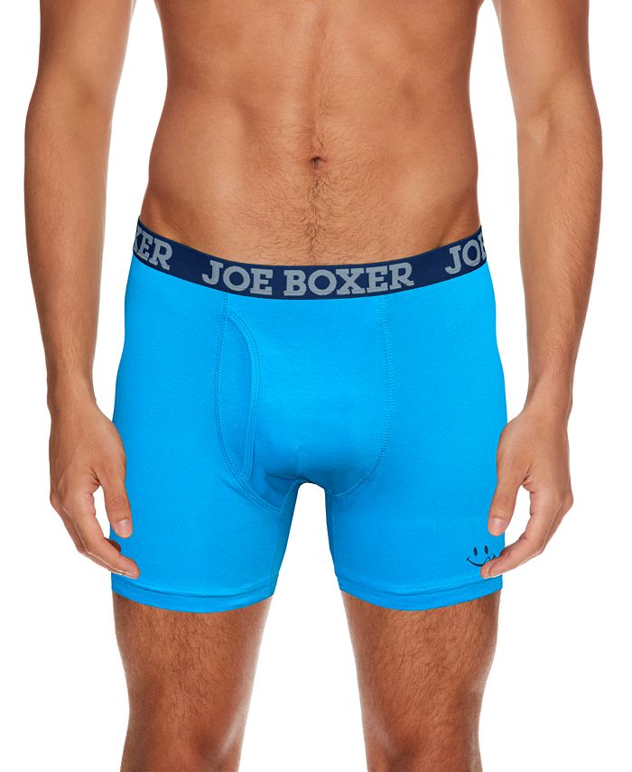Joe Boxer Men's Fun Stretch Boxer Briefs, 4 Piece Set Macy's