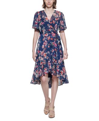 macy's calvin klein fit and flare dress