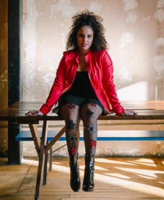 MeMoi Women's Embellished Fashion Rockstar Fishnet Tights