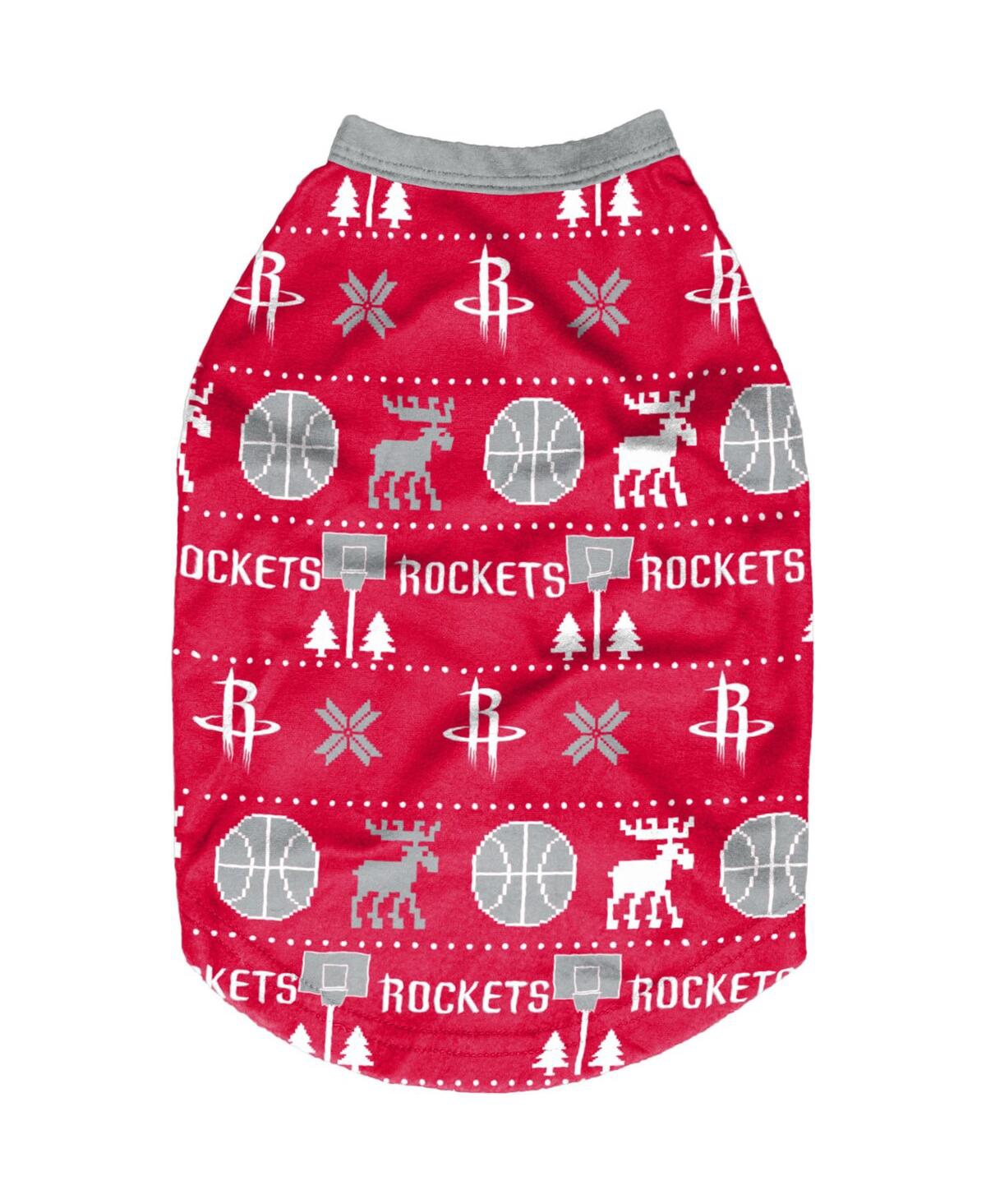 Houston Rockets Printed Dog Sweater - Red