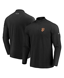 Men's Black San Francisco Giants Passion Performance Tri-Blend Quarter-Zip Pullover Jacket