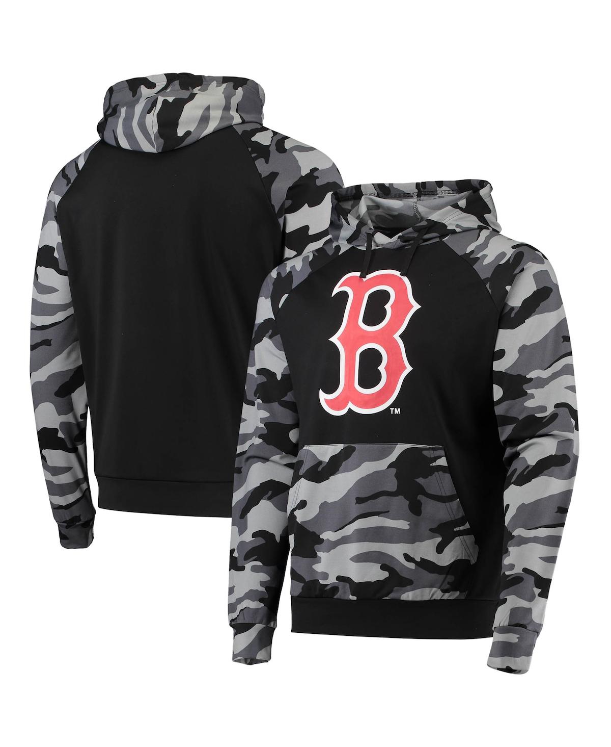 Shop Foco Men's  Black Boston Red Sox Camo Raglan Pullover Hoodie