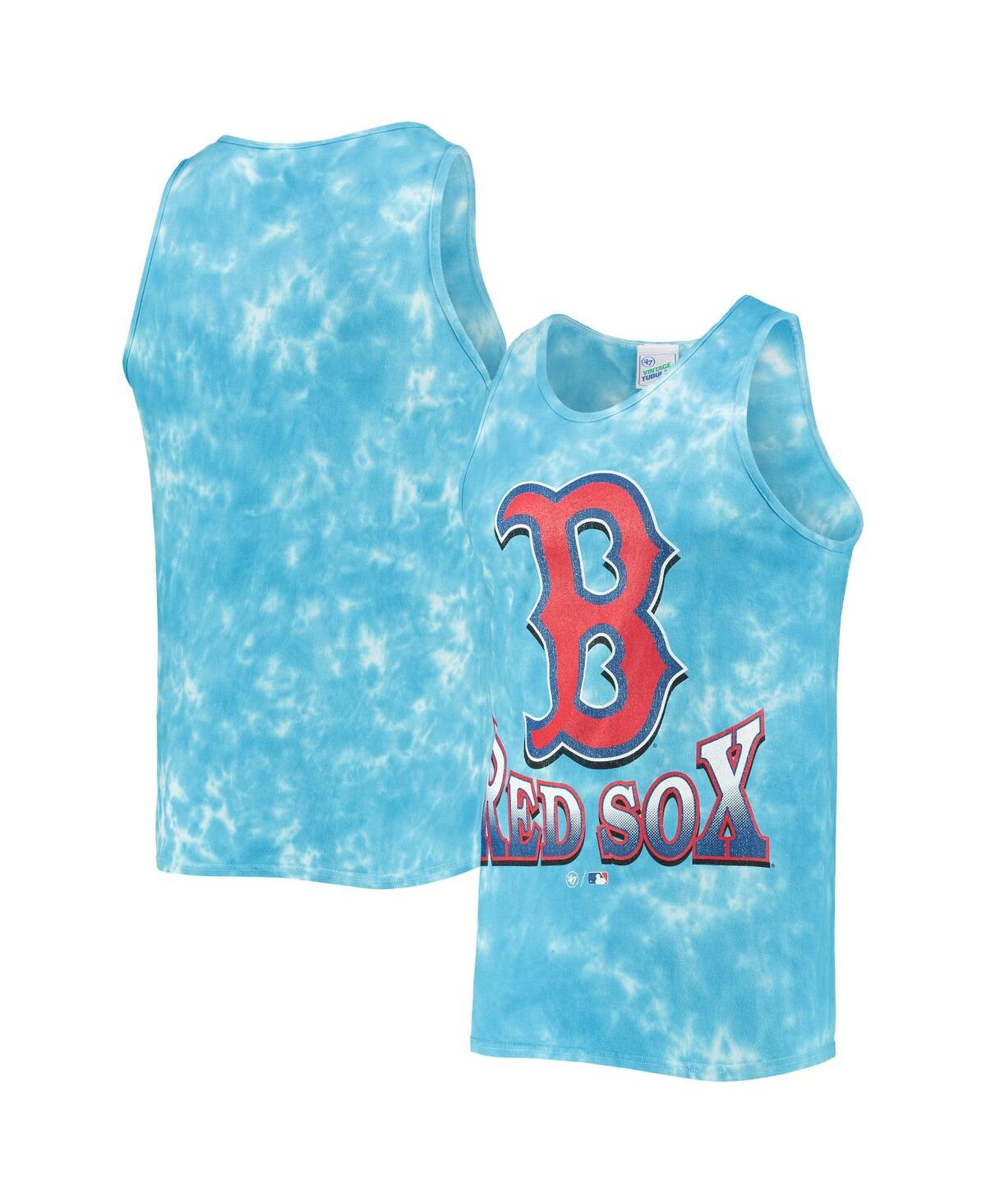 Men's '47 Blue Boston Red Sox Big Leaguer Tubular Tie-Dye Tank Top - Blue